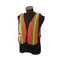 Safety Vest, Reflective, Orange, Universal - Coated Gloves